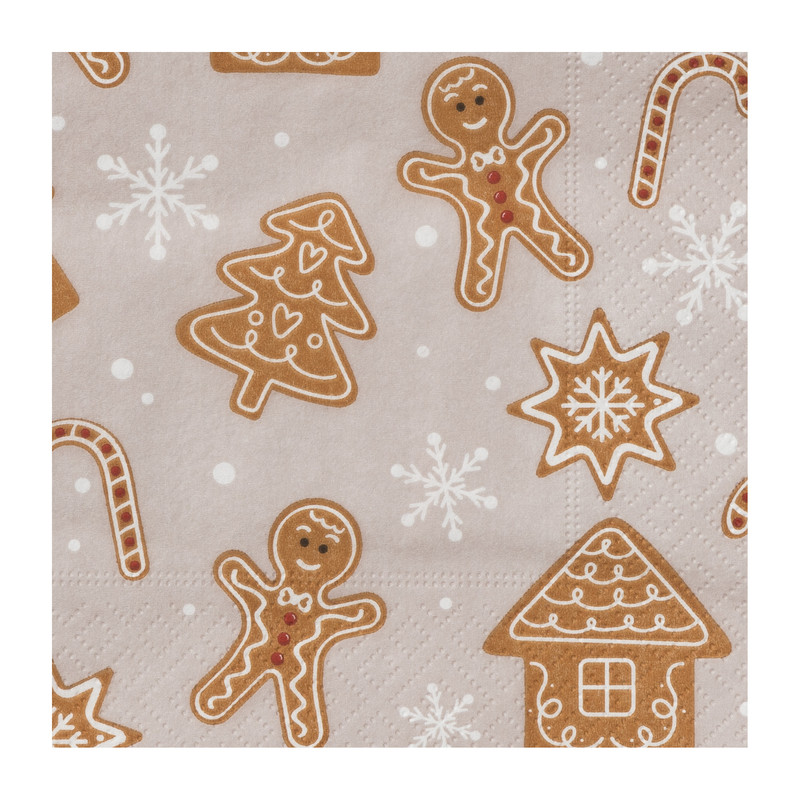 Servet Cookies - grijs - 33x33 cm