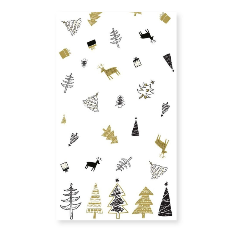 Tafellaken rendier boom - wit - 138x220 cm