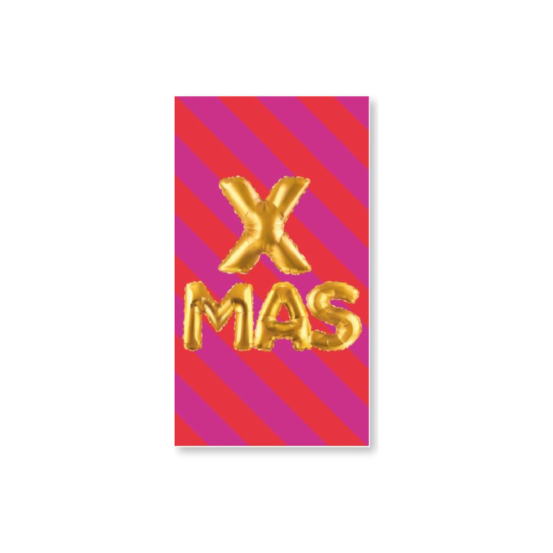 Servetten Merry Xmas - set van 20 - rood/roze - 33x40 cm