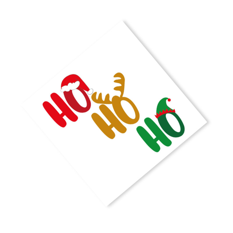 Servetten Hohoho - set van 20 - wit - 33x33 cm