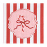 Servet candy cane - roze/rood - 33x33 cm