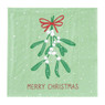 Servet mistletoe - groen - 33x33 cm