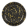 Papieren bordjes ster - zwart/goud - Ø23cm - set van 8