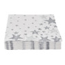 Duni servetten - star silver - 33x33 cm