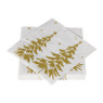 Servetten kerstboom - goud/wit - 33x33 cm
