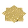 Servet sterren - wit/goud - 33x33 cm