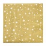 Servet sterren - wit/goud - 33x33 cm