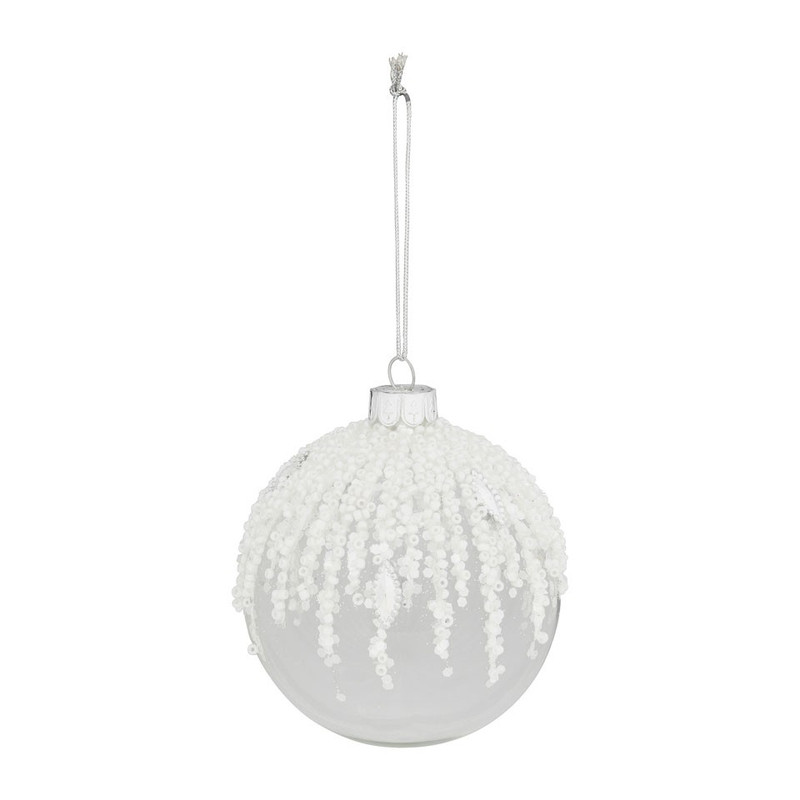 Kerstbal/ster/hart - glitterstrepen