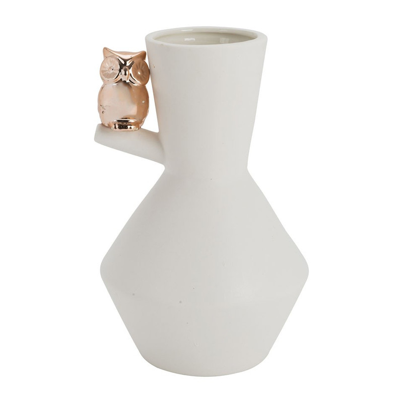 Vaas met uiltje - 14x20 cm 