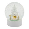 Sneeuwbol - kerstboom en beer - 10x11 cm