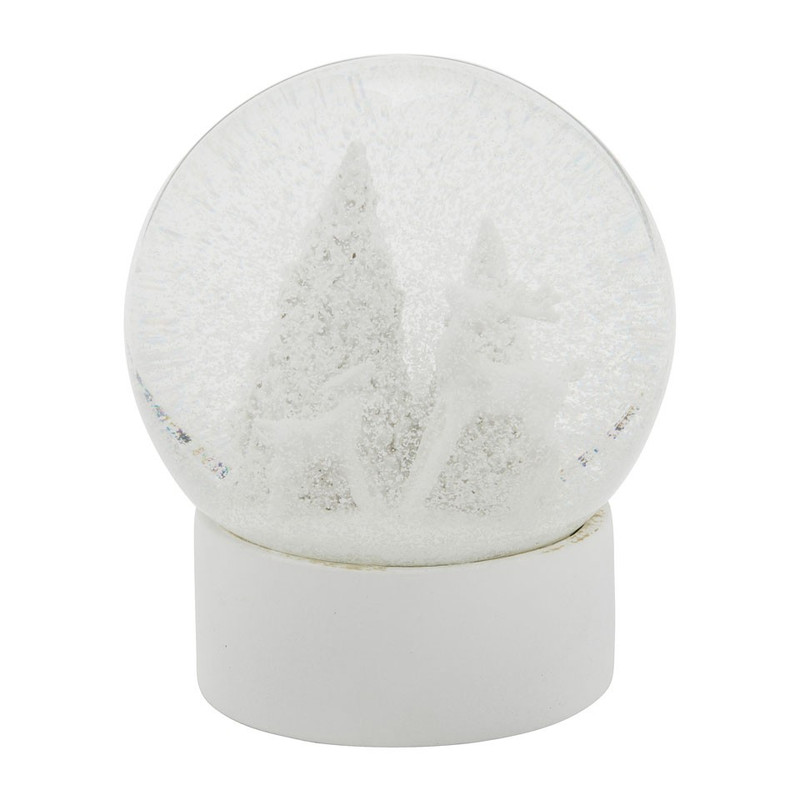Sneeuwbol - bomen en hertjes - 12x14 cm
