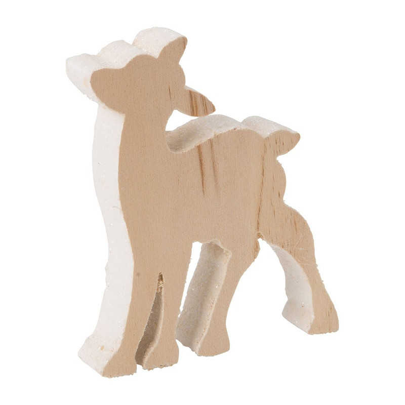 Hert groot - glitter - 9x12 cm