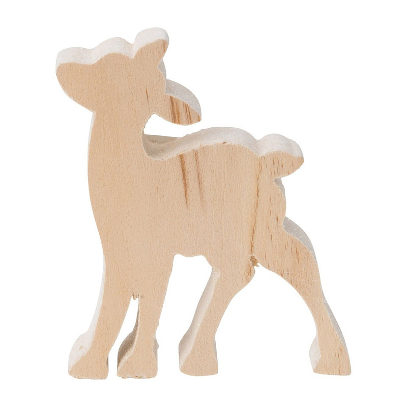 Hert groot - glitter - 9x12 cm