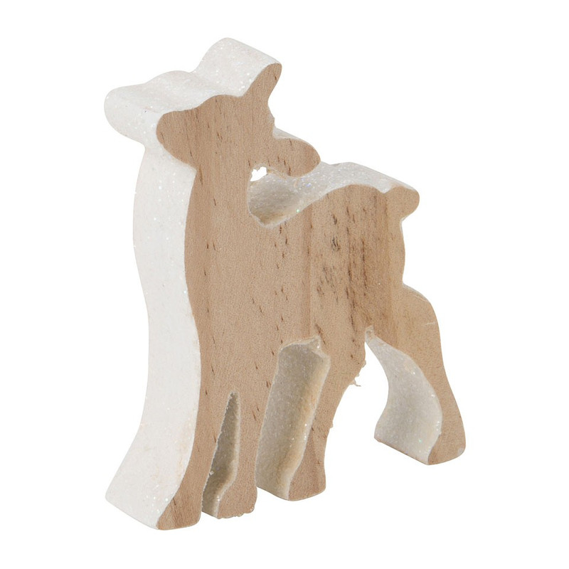 Hert klein - glitter - 7x9 cm