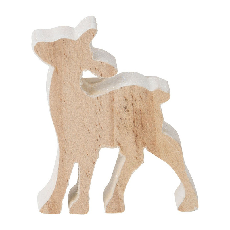 Hert klein - glitter - 7x9 cm