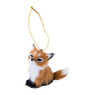 Kersthanger vos - faux fur - 7x7 cm