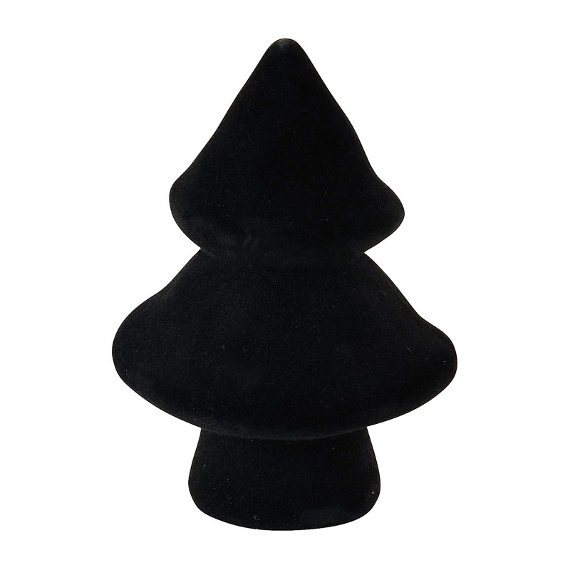 Kerstboom velvet zwart klassiek - 10.2cm