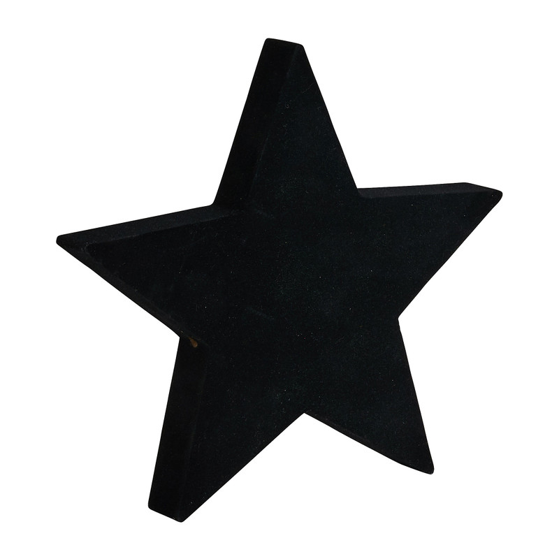 Kerstster - zwart - 21 cm