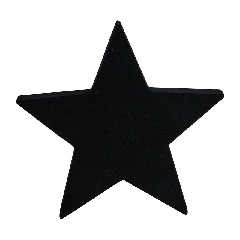 Kerstster - zwart - 21 cm