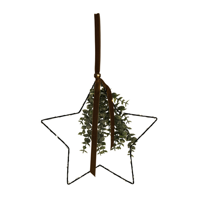 Metalen ster met verlichting - ø30 cm 
