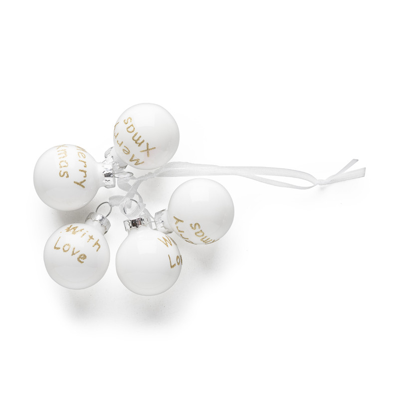 Kerstballetjes kadohangers - diverse varianten - ø2,5 cm