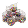 Mini kerstballetjes glitter - 3 cm - set van 12