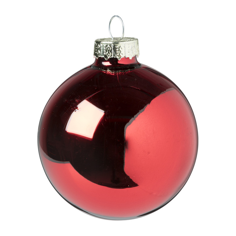 Kerstbal box - set van 8 - ø7 cm