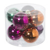 Kerstbal box boho - multikleur - set van 8