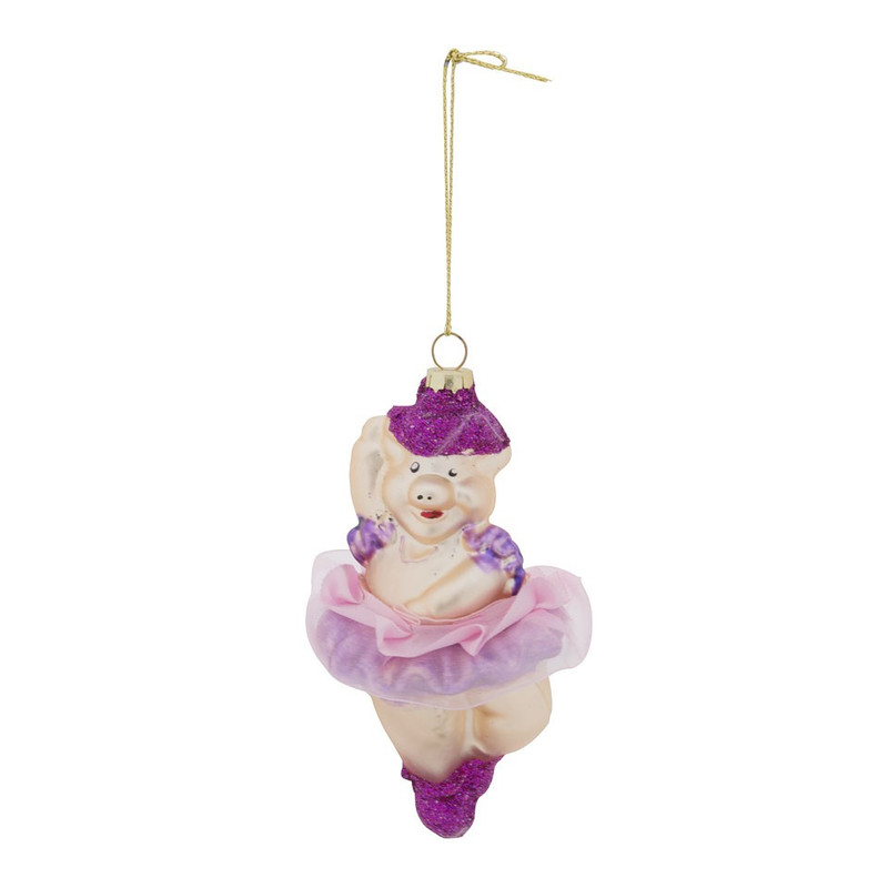 Kersthanger varken - 7x12 cm 