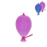 Kerstbal ballon - 15 cm - blauw/roze