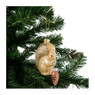 Kerstbal eekhoorn - mat goudkleurig - glas