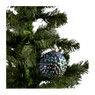 Kerstbal iridescent stip - ⌀8 cm