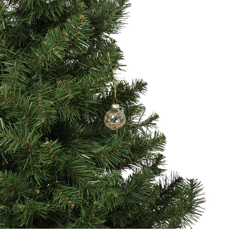 Kerstbal stip/streep - goudkleurig