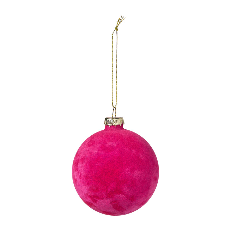 Kerstbal velvet - multikleur - diverse varianten