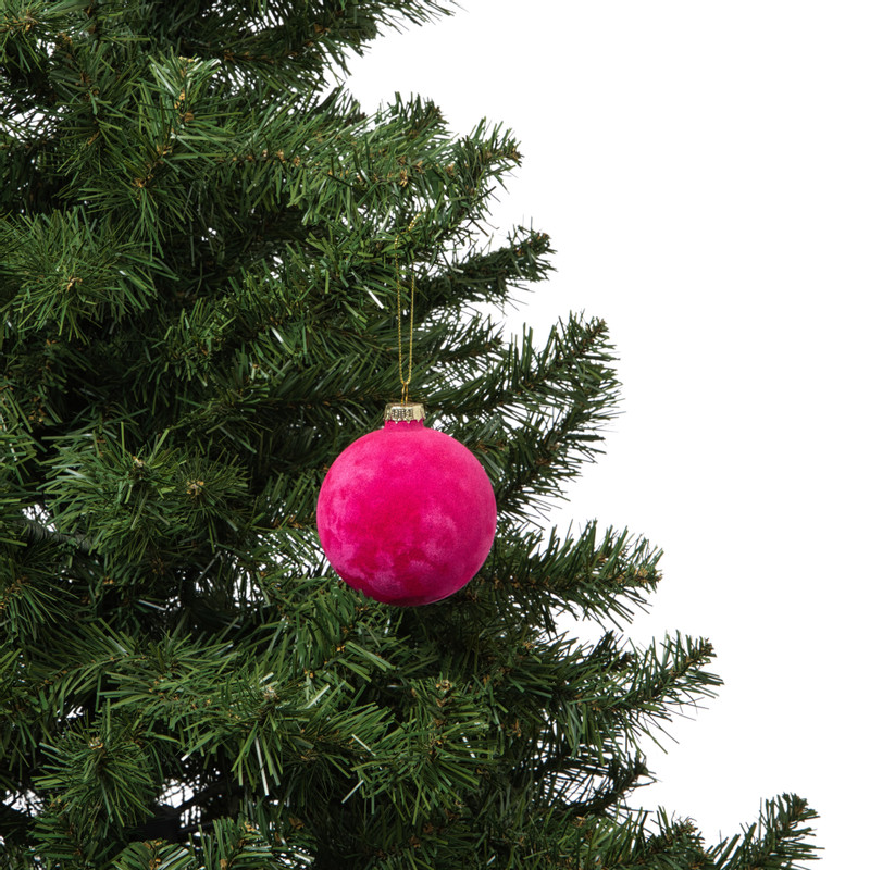 Kerstbal velvet - multikleur - diverse varianten