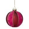 Kerstbal twist - paars/roze