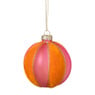 Kerstbal twist - roze/oranje 