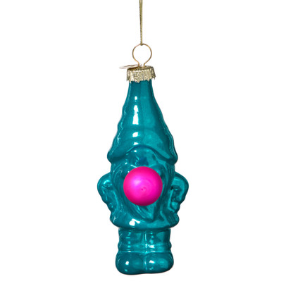 Kersthanger kabouter - groen - 10.5x5.3x4.7 cm