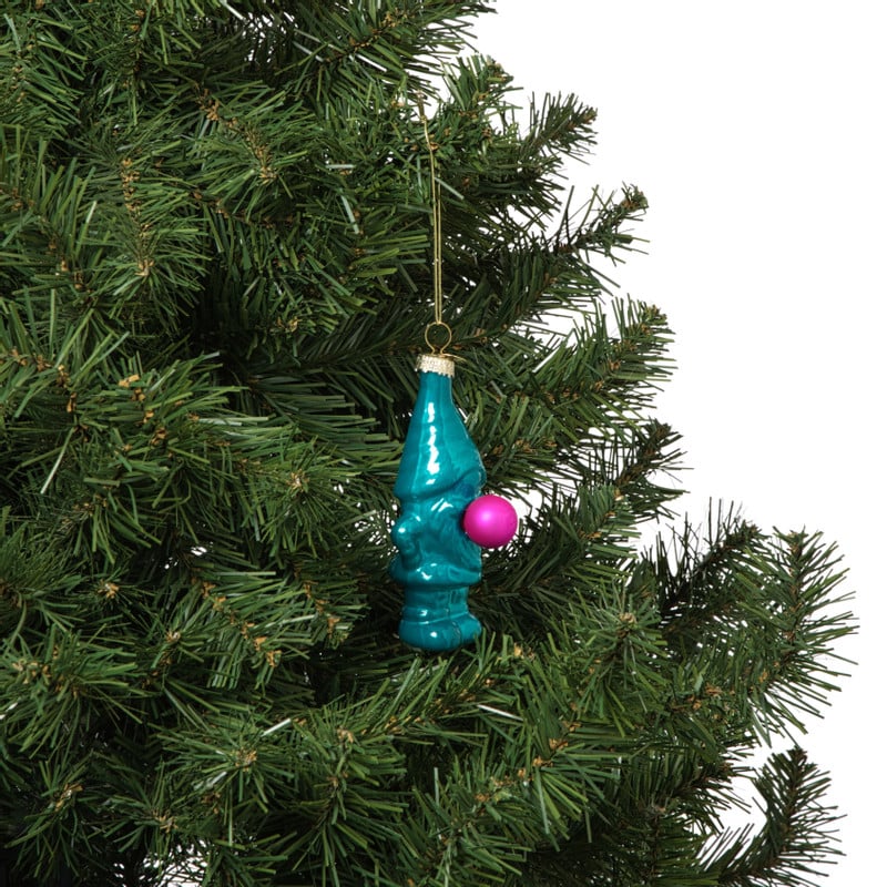 Kersthanger kabouter - groen - 10.5x5.3x4.7 cm