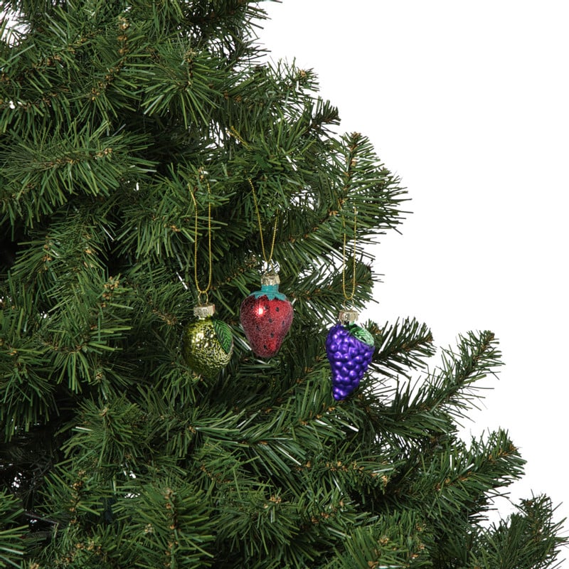 Kersthangers mini - fruit - set van 3