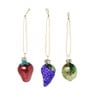 Kersthangers mini - fruit - set van 3