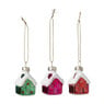 Kersthangers mini - huisjes - set van 3