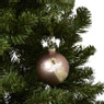 Kerstbal met engel - bruin/goudkleurig - ø8 cm
