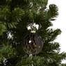 Kerstbal smoke met kraaltjes - bruin/beige - ø8 cm
