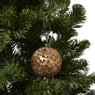 Kerstbal velvet dots - goudkleurig - ø8 cm