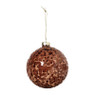 Kerstbal marble - bordeaux rood/goudkleurig - ø10 cm