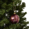 Kerstbal marble - bordeaux rood/goudkleurig - ø10 cm