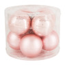 Kerstbal roze - glas - 8 stuks