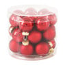 Mini kerstbal - rood - 24 stuks