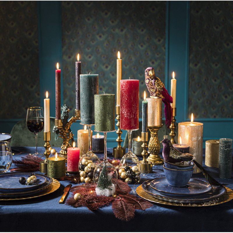 Mini kerstbal - champagne - set van 24